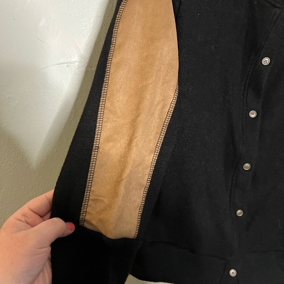 DREW DELILAH CARDIGAN black and brown with soft comfort sweater - Picture 6 of 7